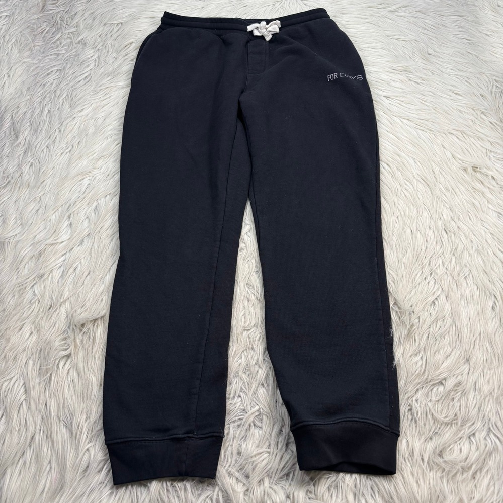 For Days Women's M Black Heavy Weight Jogger Sweatpants Pockets Lounge Cozycore
